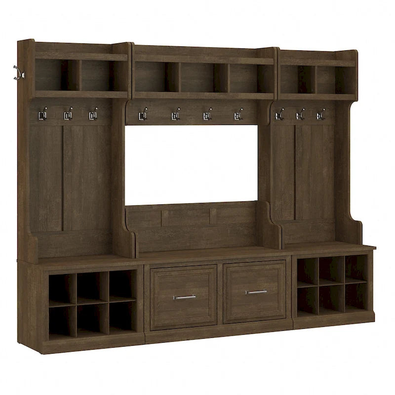 Ensemble de rangement pour entrée Woodland avec porte-manteau