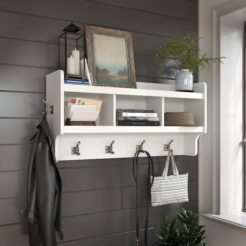 Porte-manteau mural Woodland 40W avec étagère