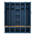 Arbre de hall 4-en-1 de style campagnard avec banc de vestiaire