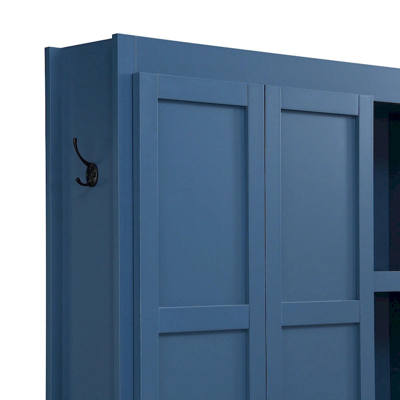 Arbre de hall 4-en-1 de style campagnard avec banc de vestiaire