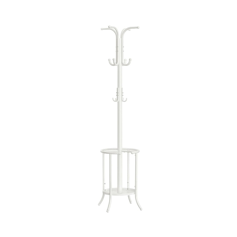 Porte-manteau sur pied moderne avec cadre en métal et porte-parapluie pour la maison et le bureau - 39,9 P x 39,9 L x 175 H cm