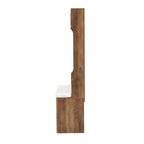 Porte-manteau en bois de 40,6 po avec banc et rangement à chaussures