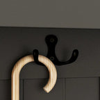 Porte-manteau de 174 cm de haut avec banc et rangement à chaussures Blanc/Noir/Gris