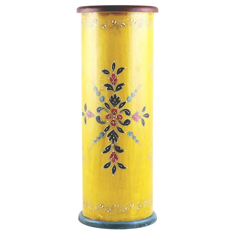 Porte-parapluies en bois fait main (Inde) - 22x7x7