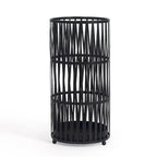 Support pour parapluies et cannes, rond, en métal, doré/noir, avec égouttoir