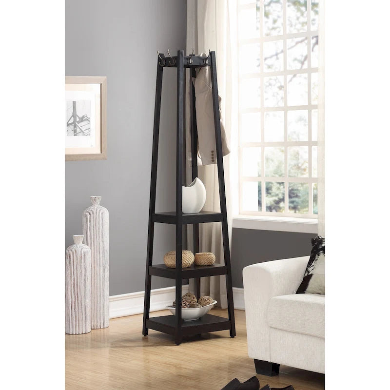 Porte-manteau sur pied Vassen à 3 niveaux