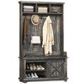 Meuble d'entrée avec banc à chaussures, porte-manteau organisateur pour couloir d'entrée