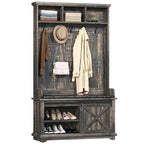Meuble d'entrée avec banc à chaussures, porte-manteau organisateur pour couloir d'entrée