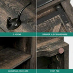 Meuble d'entrée avec banc à chaussures, porte-manteau organisateur pour couloir d'entrée