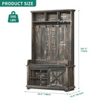 Meuble d'entrée avec banc à chaussures, porte-manteau organisateur pour couloir d'entrée