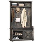 Meuble d'entrée avec banc à chaussures, porte-manteau organisateur pour couloir d'entrée
