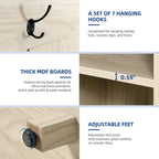 Meuble d'entrée avec banc à chaussures, porte-manteau organisateur pour couloir d'entrée