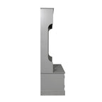 Porte-manteau d'entrée 4 patères avec banc de rangement et casiers supérieurs