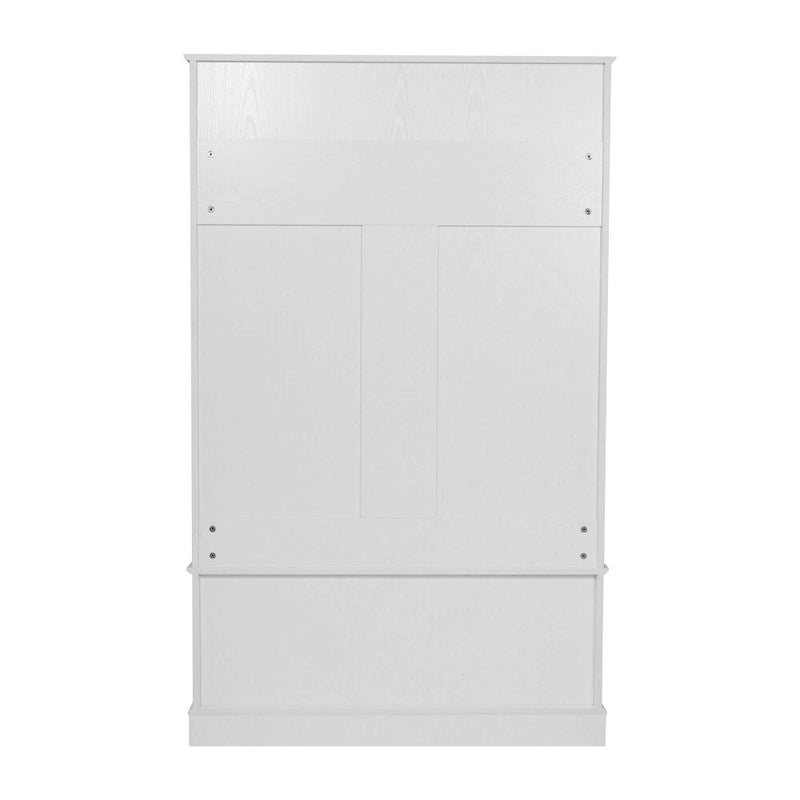 Porte-manteau d'entrée 4 patères avec banc de rangement et casiers supérieurs