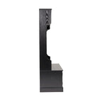 Porte-manteau d'entrée 4 patères avec banc de rangement et casiers supérieurs