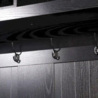 Porte-manteau d'entrée 4 patères avec banc de rangement et casiers supérieurs