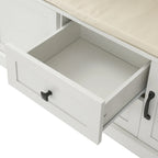 Porte-manteau d'entrée 3-en-1 avec 3 patères et banc de rangement - 120 l x 180 h x 40 P cm