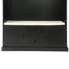 Porte-manteau d'entrée 3-en-1 avec 3 patères et banc de rangement - 120 l x 180 h x 40 P cm