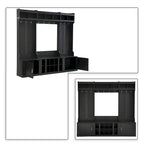 Porte-manteau d'entrée en bois autoportant 4-en-1 minimaliste avec plusieurs espaces de rangement