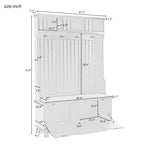 Meuble d'entrée 4-en-1 avec banc de rangement
