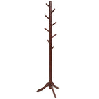 Porte-manteau en bois avec 8 patères réglables en hauteur